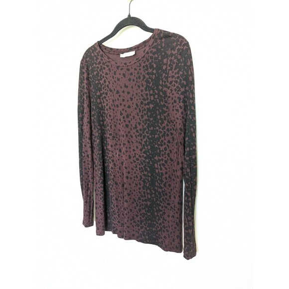 Vince Shirt Women Small Burgandy Long Sleeve Viscose Lightweight‎ Office Top - Picture 2 of 10